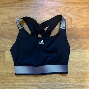 Black adidas sports bra